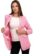 Women's BlazersWoven Long Sleeve Open Front Classic Blazer - VacationGrabs