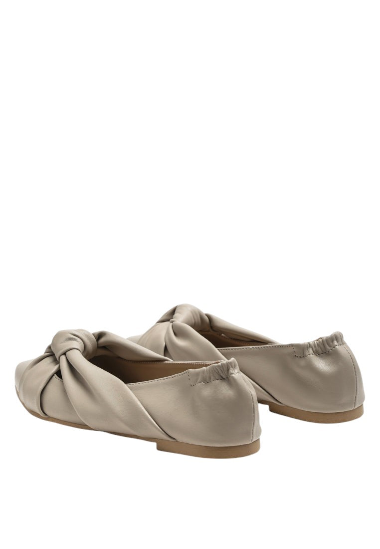 Ballerines élastiquées à détails noués Norma