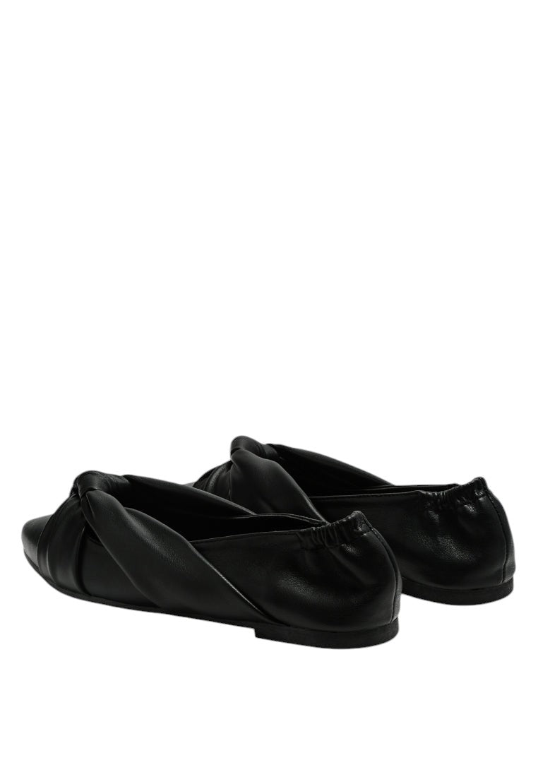 Ballerines élastiquées à détails noués Norma