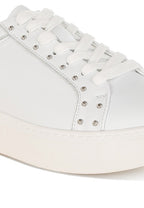 Women's white embellished chunky sneakers for stylish casual wear