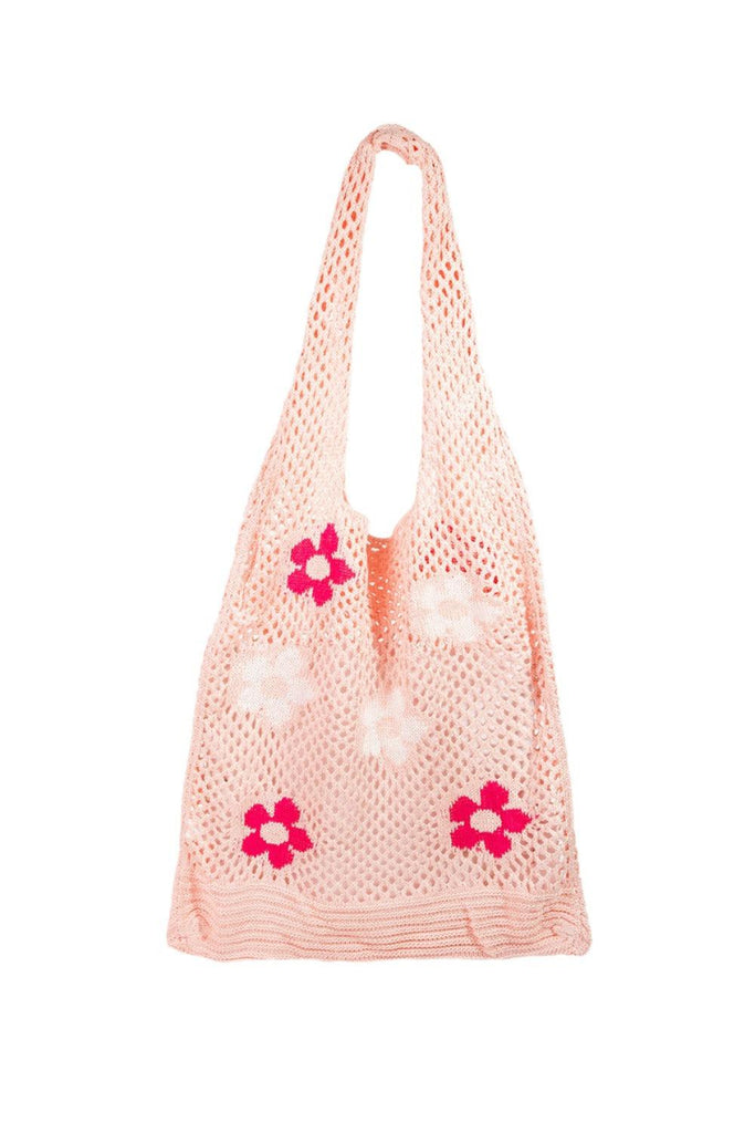 Wallets, Handbags & Accessories Fame Flower Pattern Knitted Tote Bag