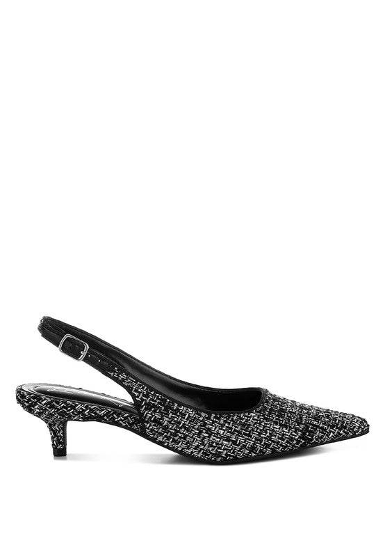 Zehra Boucle Slingback Sandals - VacationGrabs