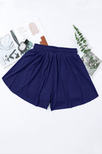 Ruffle Drawstring Elastic Waist Bikini Swim Shorts