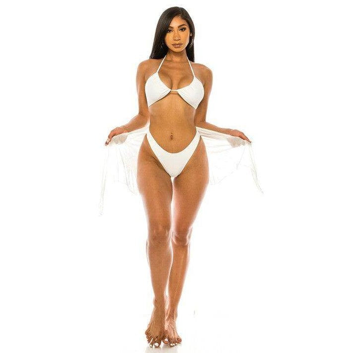 Womens Three-Piece Bikini Set - VacationGrabs