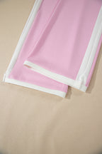Colorblock Cropped Tank & Elastic Waist Pants Set