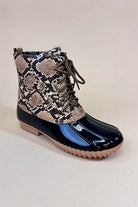 Womens Lace Up Rain Boots in 2 Color Options - VacationGrabs