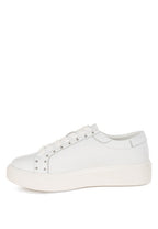 Women's white embellished chunky sneakers for casual everyday wear