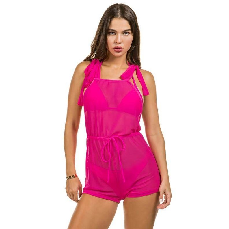 Two Piece Swimsuit With Jumpsuit Coverup - VacationGrabs