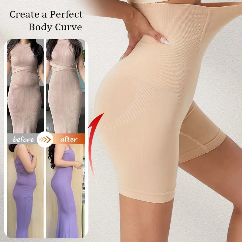 Women's High-Waisted Tummy Control Shaping Shorts, Seamless