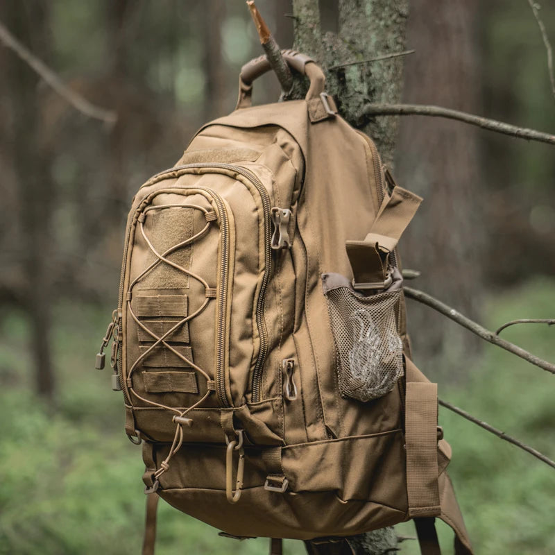 65L Tactical Hiking Backpack Rucksack, Nylon, Unisex