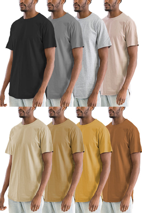 Classic Scallop Tee – Men's 100% Cotton