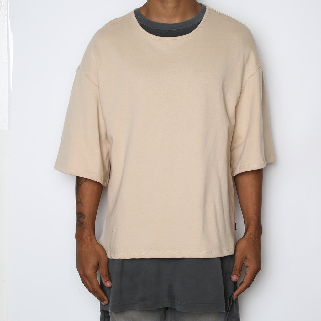 Sand Slouch Tee Mens Waist Length T-Shirts