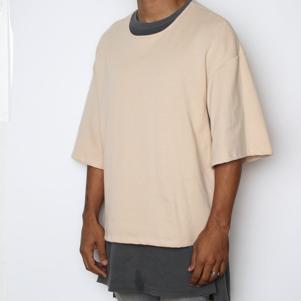 Sand Slouch Tee Mens Waist Length T-Shirts