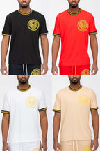 Lion Head Graphic Tee | Round Neck with Tape Detail