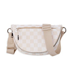 Olivia Nylon Check Foldover Crossbody