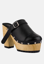 Alona Slingback High Block Heeled Clogs