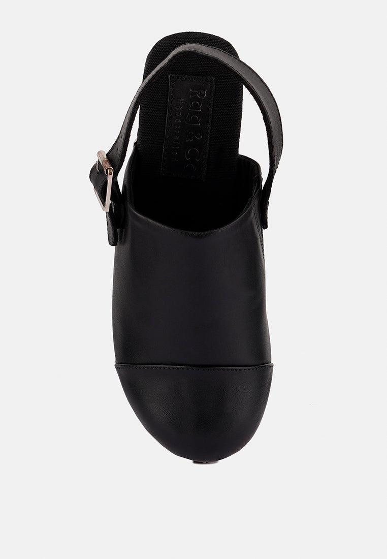 Alona Slingback High Block Heeled Clogs
