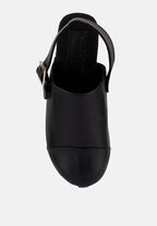 Alona Slingback High Block Heeled Clogs