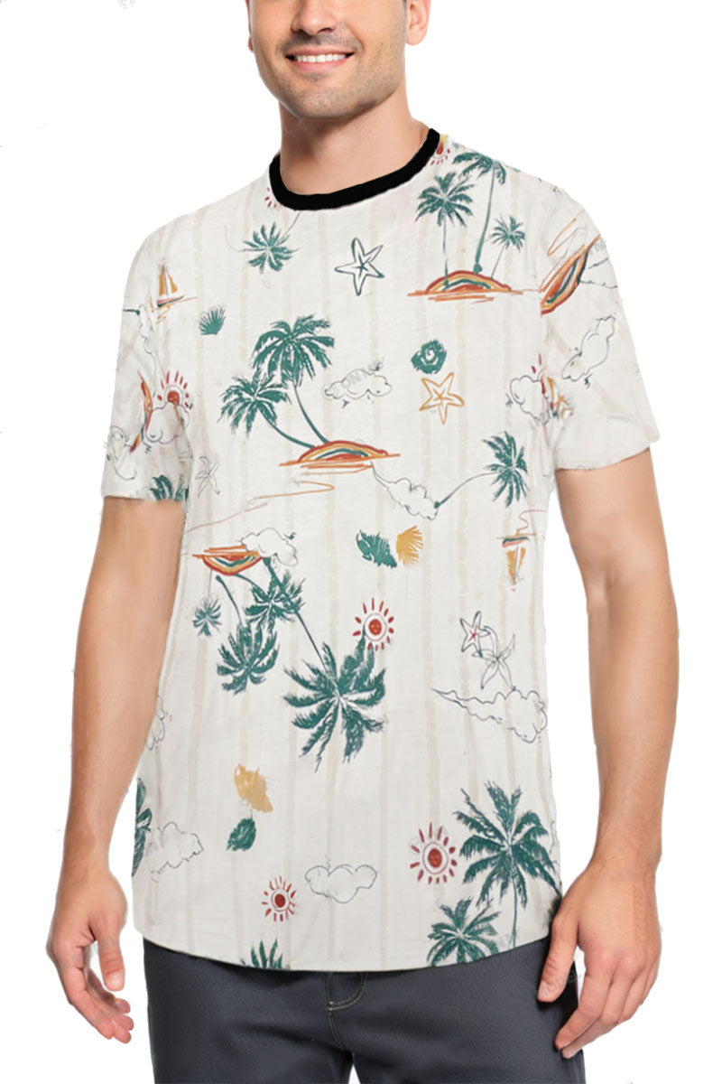 Pin Stripe Bay All Over Print Tee