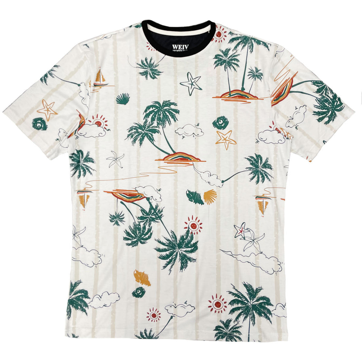 Pin Stripe Bay All Over Print Tee