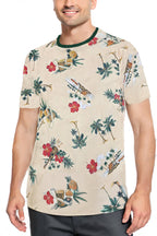 Bayside All Over Print Tee | Round Neck Stretch Fit