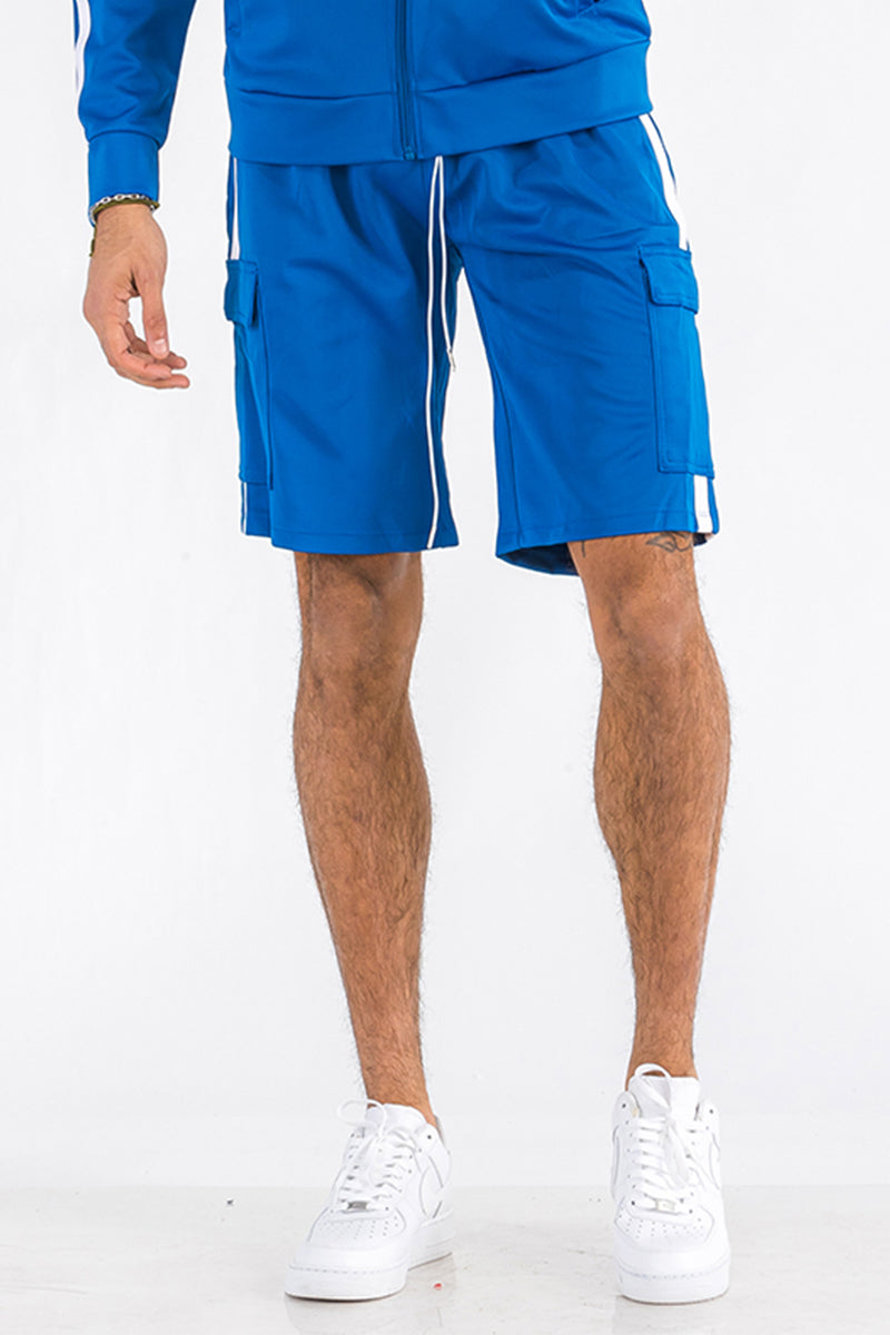 Two Stripe Cargo Short – Elastic Waist & Drawstring