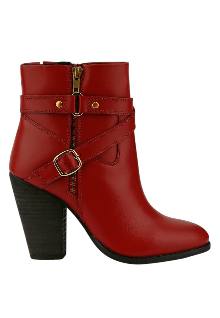 Cat-Track Leather Ankle Boots
