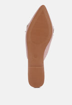 Astre Pearl Embellished Shimmer Mules