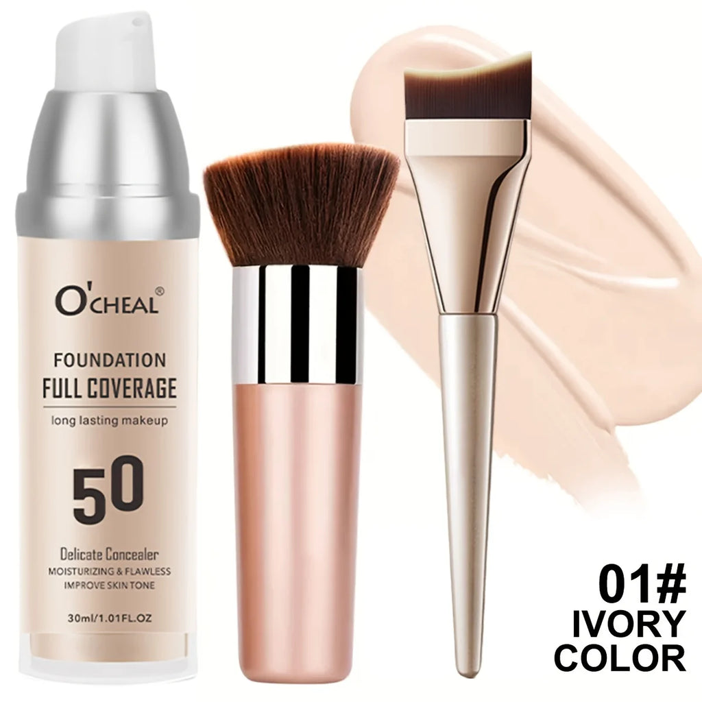Mineral Powder Foundation Spray Set with Concealer