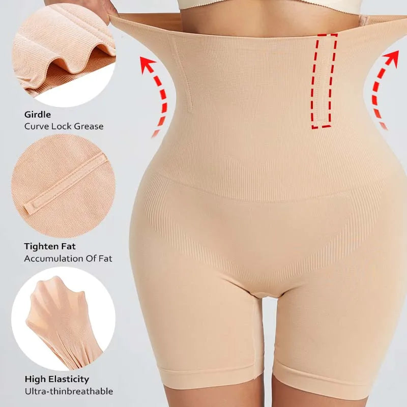 Women's High-Waisted Tummy Control Shaping Shorts, Seamless