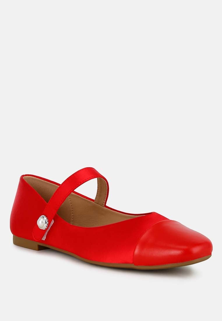 Albi Mary Jane en satin à bout verni
