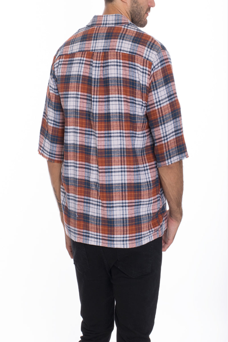 Corden Zip Up Flannel Shirt | Cotton-Poly Blend