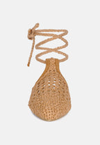 Bartsi Handwoven Cotton Tie Up Mule Flats