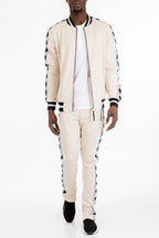 Diamond Tape Track Set – Slim Fit Jogger & Jacket Set