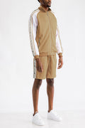 Snake Side Detail Track Jacket Short Set