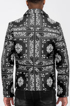 Bandana Leather Jacket – Full Zip with Chest Pocket