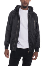 Bourne Hooded Satin Windbreaker Jacket