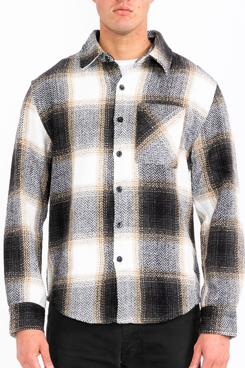Wool Blend Flannel Shacket – Shirt Jacket