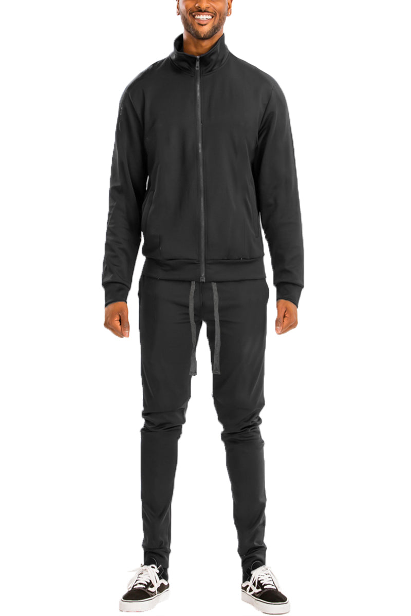 Essential Solid Track Set – Full Zip Jacket & Pants
