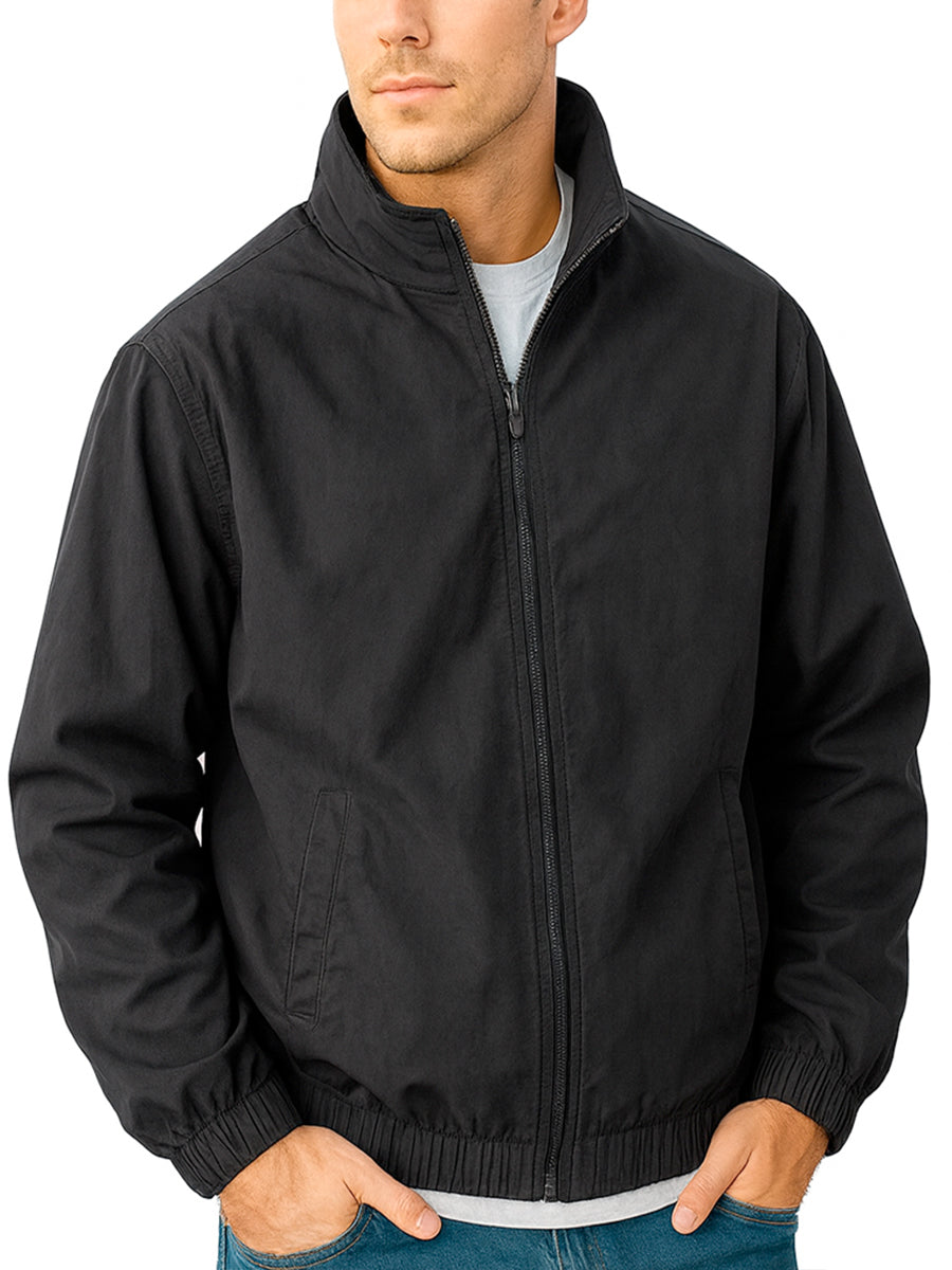 Ribstop Nylon Full Zip Lightweight Windbreaker