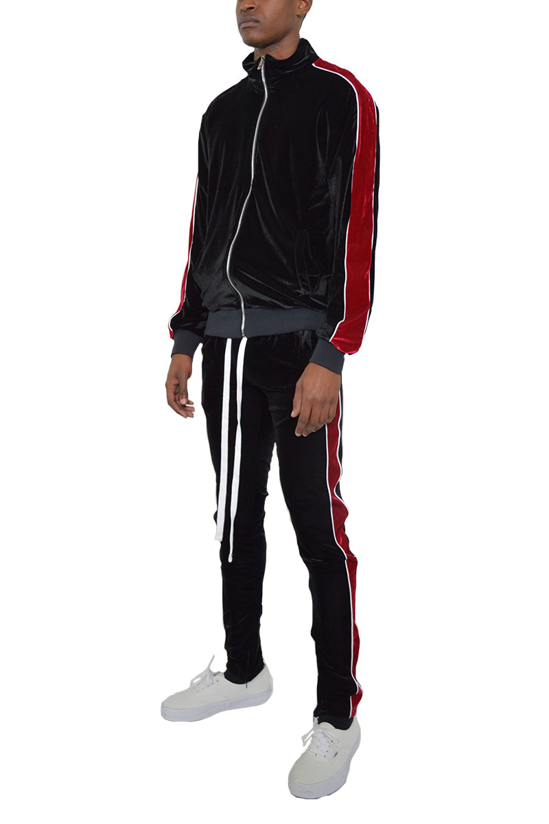 Velour Track Set – Slim Fit with Ankle Zipper