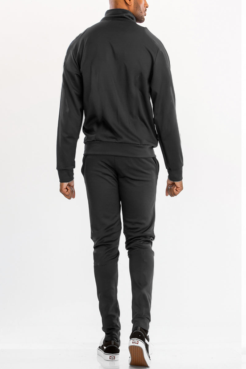 Essential Solid Track Set – Full Zip Jacket & Pants