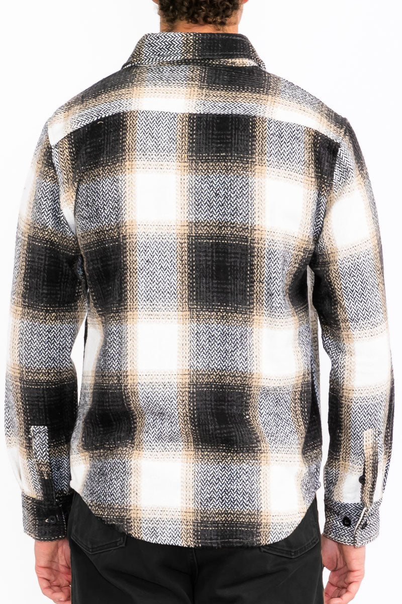 Wool Blend Flannel Shacket – Shirt Jacket