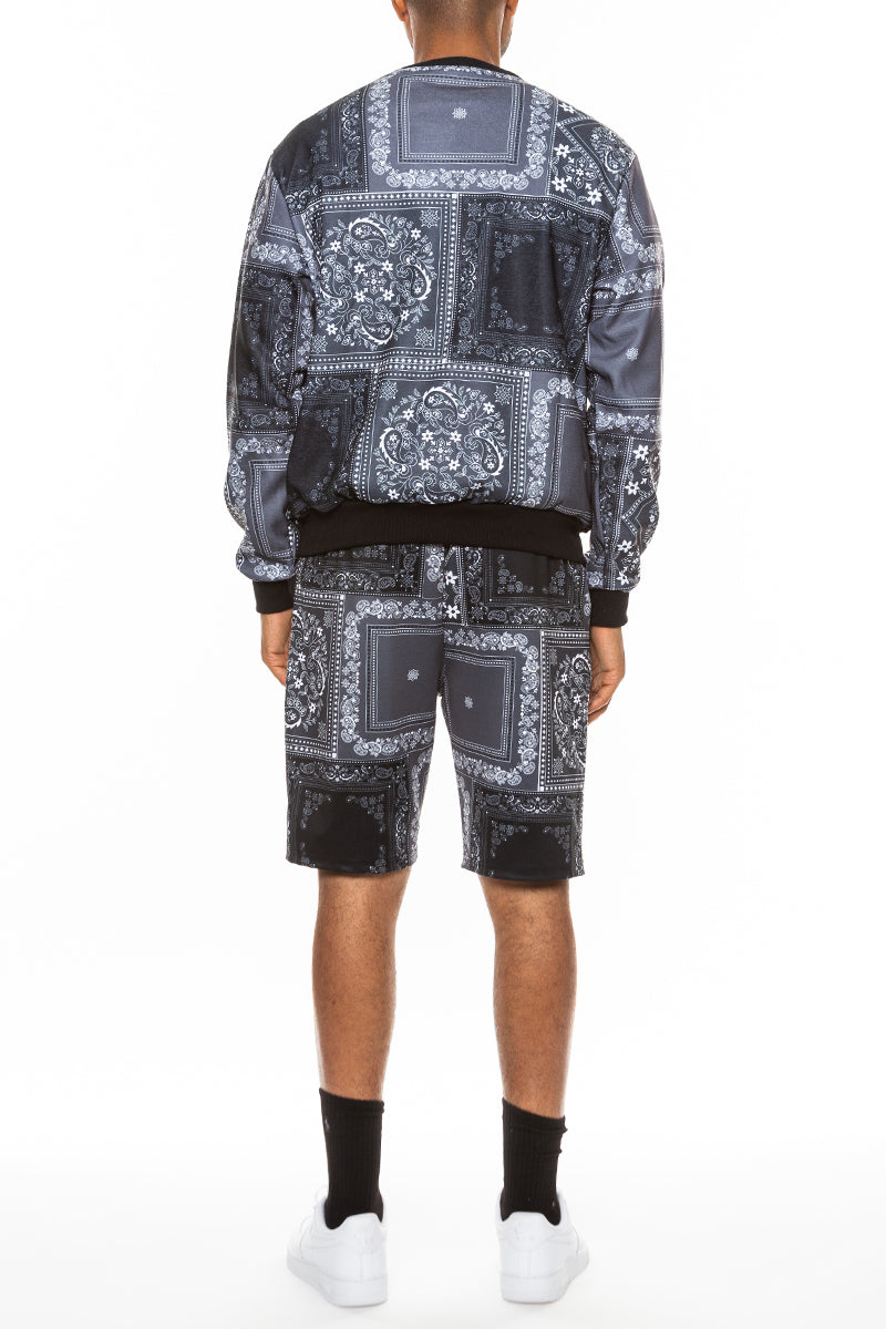 Paisley All Over Print Crew Track Set