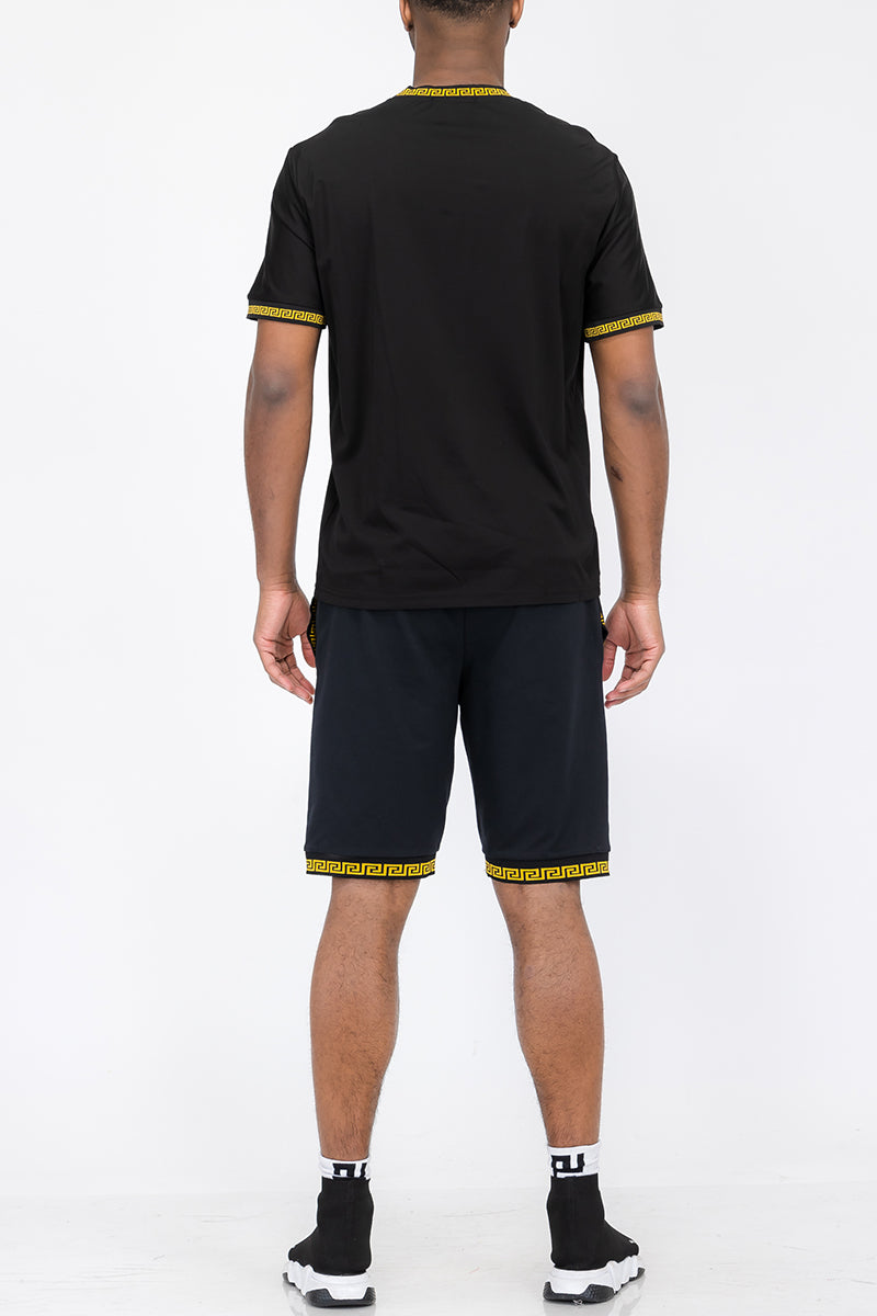 Lion Head Graphic Tee & Shorts Set