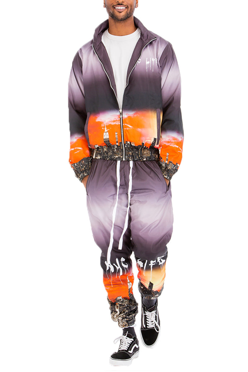 NYC Life Windbreak Track Suit – Full Zip Jacket & Jogger