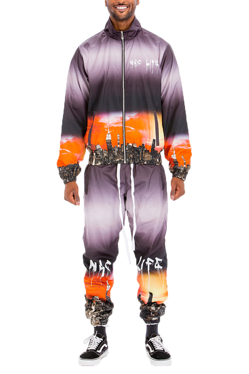 NYC Life Windbreak Track Suit – Full Zip Jacket & Jogger