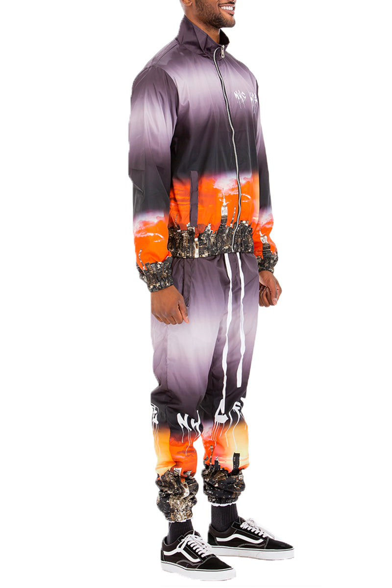 NYC Life Windbreak Track Suit – Full Zip Jacket & Jogger