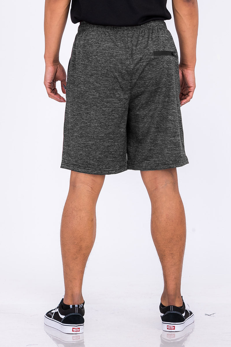 Speckled Performance Shorts – Elastic Waist & Drawstring