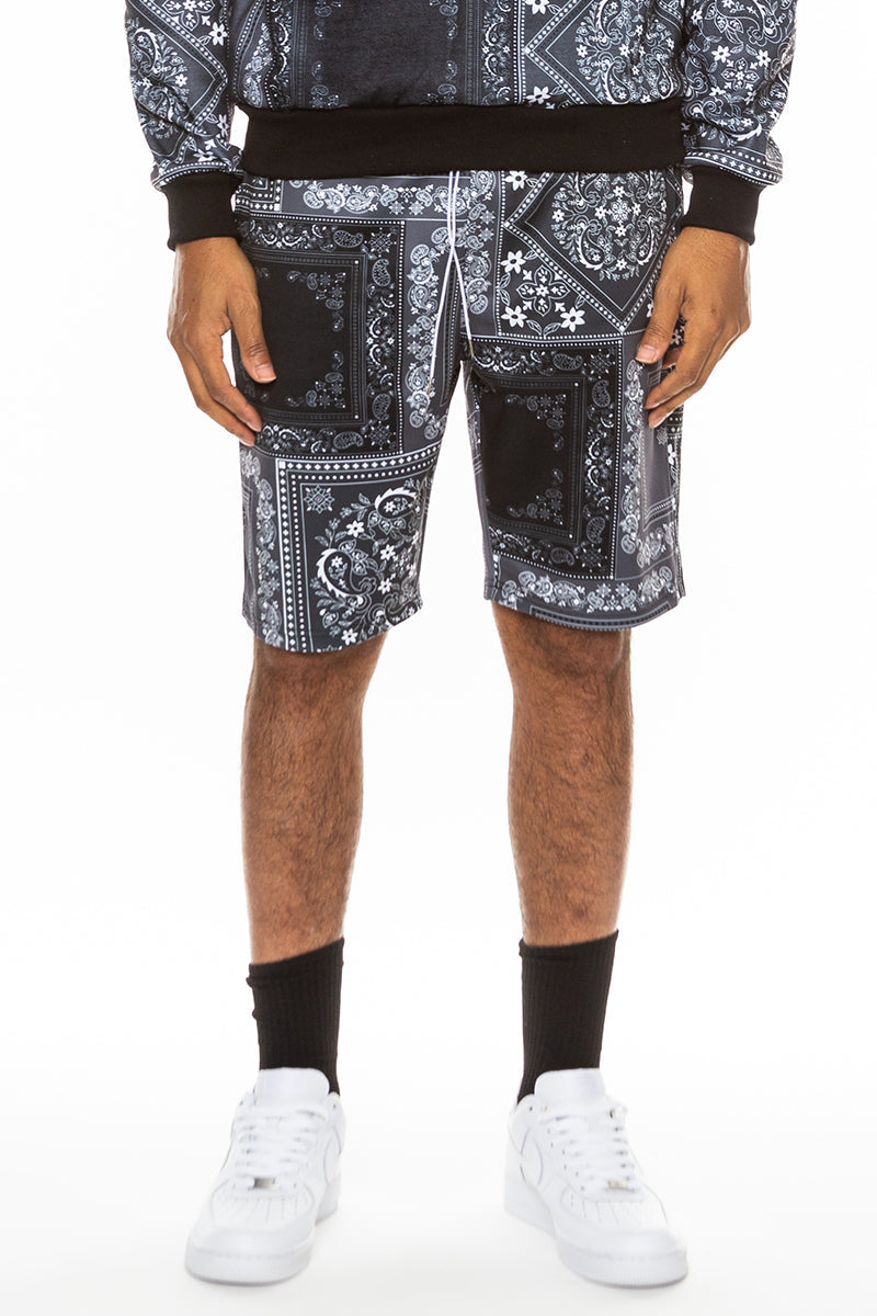Paisley All Over Print Shorts – Elastic Waist